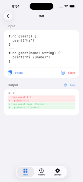 Diff tool
