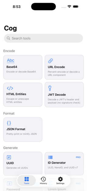 Tool grid